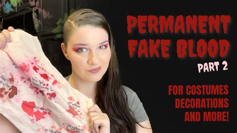 how to make fake blood for clothes that won't stain|no stain blood diy.